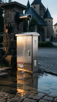 Unité de distribution annulaire haute tension intérieure et extérieure en acier inoxydable avec disjoncteur encastré