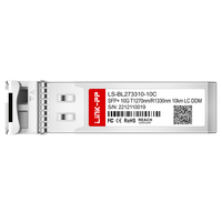 1270nm-TX/1330nm-RX Mode tunggal SFP + 10G Transceiver Bidi 10km modul optik LC dua arah
