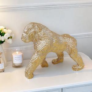 Nuevo Bloque de Construcción de Gorila Caminante Tridimensional Artístico de Resina Epoxi, Adorno, Figura de Colección para Jugadores, Regalo Creativo - Product Image 1