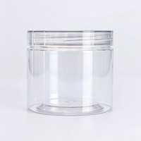 Transparante PET plastic opbergpot met brede opening, voedselveilig, voor koekjes, snoep, noten, gedroogd fruit, specerijen, aangepaste logo's, OEM, groothandel