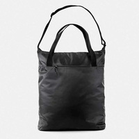 Sac fourre-tout pliable imperméable avec logo personnalisé, motif lettres, en polyester, sac à bandoulière, sac de shopping personnalisé recyclable