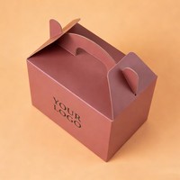 Caja para Pasteles al por Mayor de Fábrica, Material Premium, Caja de Embalaje para Dulces y Pasteles para Fiestas, Cajas para Postres con Asa y Tinta de Soja