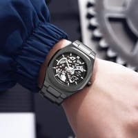 Montre mécanique squelette de luxe pour homme, nouvelle collection, élégante et tendance, lumineuse, étanche, automatique, la plus vendue