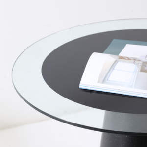 Fábrica al por mayor de muebles de interior de diseño moderno de diámetro de 80cm de 4 plazas marrón redondo de cristal mesa de comedor - Product Image 4