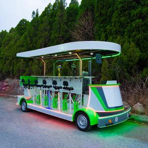 مخصصة 4 عجلات دراجة بيرة كهربائية دراجة حانة مع شريط متنقل وبطارية لنقل دراجة البيرة - Product Image 4