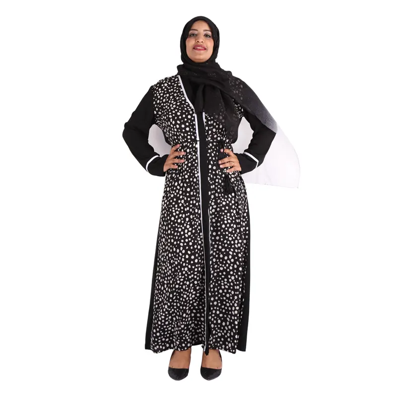 패션 Hijab 드레스 사우디 의류 이슬람 드레스 Hijab Abaya 터키 말레이시아 이슬람 스타일 여성 긴 소매 M L XL XXL