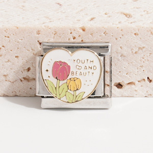 Pulsera Modular de Acero Inoxidable Italiano con Dijes de Dibujos Animados, Joyería Unisex, Accesorio de Moda DIY - Product Image 2