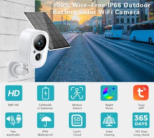 Tuya không dây Wifi ngoài trời không thấm nước camera an ninh phát hiện chuyển động pin điện năng thấp CMOS cảm biến nén <span class=keywords><strong>video</strong></span> H.264 - Product Image 4