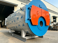 Chaudière à vapeur industrielle série WNS personnalisable, fournie directement par l'usine, 2 tonnes, 4 tonnes, 6 tonnes, 12 tonnes, double combustible gaz naturel/diesel