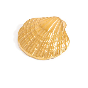 Broche de Estrella de Mar y Concha de Acero Inoxidable, Color Oro 18K, Serie Océano, Joyería de Moda para Mujer, Regalo, Accesorio Pectoral - Product Image 5