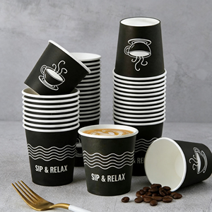 Nouveautés 2026 – Gobelets à café jetables avec couvercle, formats 4oz, 8oz, 12oz, 16oz, 20oz, 22oz, pour boissons chaudes à emporter - Product Image 2