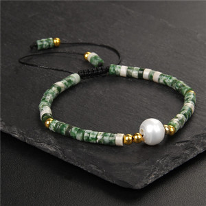 Nouveau Bracelet de perles de pierre naturelle perle d'eau douce Bracelets réglables mode Yoga <span class=keywords><strong>Balance</strong></span> Energy Wrap Bracelet pour les femmes - Product Image 6