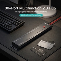 Hub USB Sipolar 30 ports 2.0, station de charge USB industrielle 300W pour téléphones, tablettes, appareils électroniques, test en lot