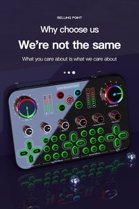 Thẻ âm thanh trực tiếp Giao diện âm thanh Bộ trộn DJ Micro kỹ thuật số Tai nghe trò chơi Màn hình để phát trực tiếp Hát chơi game - Product Image 4