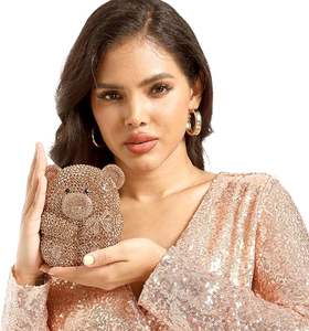 Tas tangan wanita, dompet tangan wanita, tas malam kecil wanita pengantin perempuan, tas desainer mewah berkilau mode portabel baru - Product Image 4