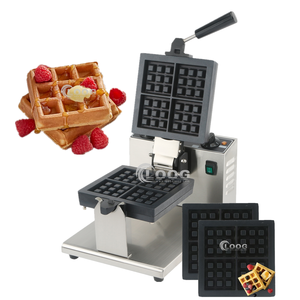 Fournitures de <span class=keywords><strong>restaurant</strong></span> : Meilleure machine à gaufres électrique professionnelle, gaufrier carré rotatif avec plaques amovibles - Product Image 1