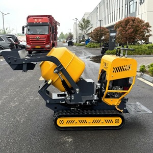 Mini bétonnière sur chenilles avec benne auto-chargeante 300L, bétonnière portable pour la construction - Product Image 5