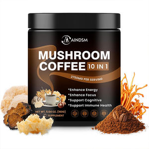 Private Label Lion's Mane Mushroom Support Cognitive Coffee <b>Powder</b> Natrual Ashwagandha Enhance <b>Energy</b> Mushroom Coffee <b>Powder</b> - Product Image 1