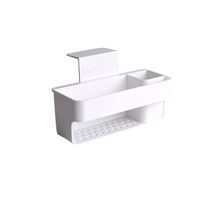 Kitchen Organizer Storage Rack Dish Brush Holder for Kitchen Sink Plastic Stainless Steel Sink Caddy
