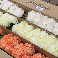 FONG IAN Fleur de soie réaliste, pivoine artificielle à tige unique, toucher réel, faite à la main, imperméable, pour mariage, maison, hôtel