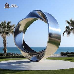 Escultura Decorativa Abstracta de Metal, Estatua de Mobius de Acero Inoxidable, Famosa Escultura TREVI para Exteriores - Product Image 4