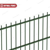 Clôture de sécurité en acier à double fil horizontal 868, 6 pieds, design inspiré de la nature, modélisation 3D disponible pour routes, stades, ports