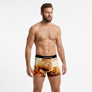 Mid-Rise Anti-static <b>Animal</b> <b>Pattern</b> Men Boxer Briefs ODM Taiwan Made Comfortable Functional Daily Wear Underwear - Product Image 1