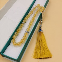 Pure Natural Citrine Stone, Islamic Prayer Beads, Rosary