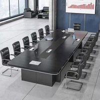 Table de conférence moderne et élégante, grande table de réunion pour 12 personnes, bureau de réunion
