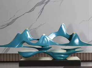 Aangepaste Transparante Inkt Wassen Rotstuin Kunstambachten Nautische Stijl Geschilderd Model Display Voor Huisdecoratie Handgemaakte Hars Geschenken - Product Image 3