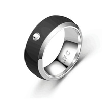 Bague connectée Nfc en céramique noire, pour hommes et femmes, étanche, intelligente, à la mode, bijoux, cadeau de vacances, pour Couple, nouveau