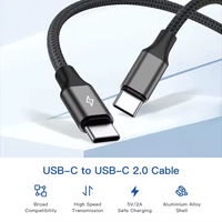 Kabel Data pengisian daya cepat, kabel Data tipe 5A USB 2.0 mbps 2M Usb 480 C 48v untuk iphone 15 Pro Max ke Android