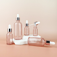 Flacon échantillon en verre miniature personnalisé avec pipette et anneau doré, emballage cosmétique, flacon compte-gouttes en verre