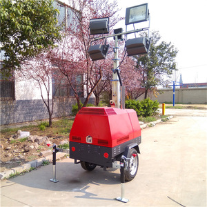Mobile Lighting <b>Tower</b> 7M LED High Brightness AC <b>Power</b> Construction Site Use - Product Image 4