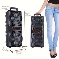 Enceinte portable sans fil Bluetooth avec lumière LED et basses sonores, son professionnel de qualité supérieure, idéale pour les grandes fêtes