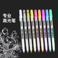 Stylo Gel à encre blanche créative, pointe Fine de 0.8mm pour étudiant, papeterie, dessin, Art, écriture, fournitures scolaires