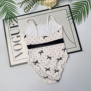 เต้นบัลเล่ต์สีชมพูสีดำสำหรับเด็กชุดรัดรูปพิมพ์ลายผูกโบว์น่ารักสินค้าใหม่ - Product Image 4