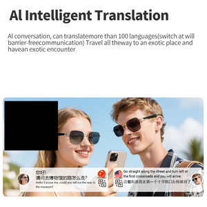 GY200 Idiomas Respuesta Llamada Gafas de sol deportivas Gafas inteligentes Auriculares para hombres Mujeres Ai Traducción inteligente Gafas inalámbricas - Product Image 3