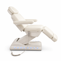 Table de soin électrique à 4 moteurs avec appui-tête réglable et base en ABS pour salon, spa, dentisterie, microblading et soins du visage