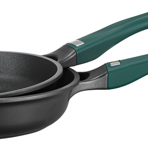 Set <span class=keywords><strong>di</strong></span> 2 Padelle Antiaderenti in Alluminio Pressofuso Nero da 22/26cm Resistenti all'Usura per <span class=keywords><strong>Cucina</strong></span> Domestica - Product Image 5