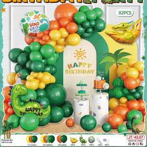 Kit de guirlande de ballons sur le thème de la <span class=keywords><strong>jungle</strong></span> et des dinosaures, ensemble de ballons en aluminium et en latex, fête d'<span class=keywords><strong>anniversaire</strong></span> sur le thème du safari pour garçons, vente en gros - Product Image 3