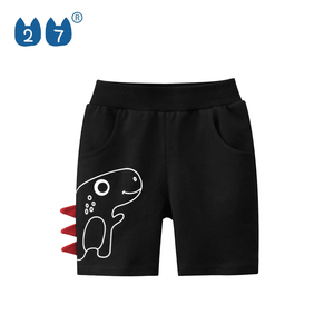 Nieuwe Zomer Zwart Dinosaurussen Afdrukken Comfortabele Kids Jongens Casual Losse Korte Broek - Product Image 1