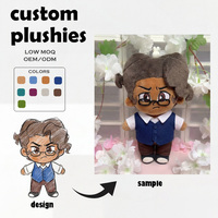 Jouets en peluche personnalisés, poupées, faible MOQ, modèles très réalistes, loup souriant en gilet, mascottes d'entreprise, South Park, jouets en peluche personnalisés, porte-clés, jouets