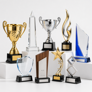 Luxury Metal Resin Trophy Plaque Award for Basketball Football Tennis <b>Cup</b> Crystal Medal Recognition Souvenirs - Product Image 1