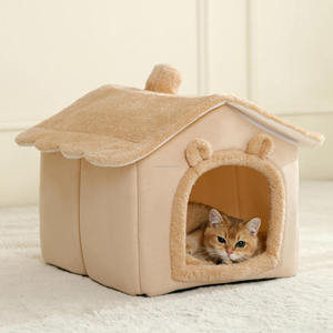 Exklusives Luxus-Hundebett, faltbar, abnehmbar, für kleine Hunde, extra groß für mittelgroße Katzen, waschbar, Haustierhaus für alle Jahreszeiten, abnehmbare Abdeckung - Product Image 3