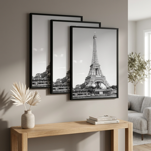 กรอบรูปไม้สีดำ Upsimples 3 ชิ้น ขนาด 12x18 นิ้ว รูปทรงสี่เหลี่ยมผืนผ้า 5 นิ้ว สำหรับใส่รูปภาพในแนวตั้งและแนวนอน ติดผนัง - Product Image 4