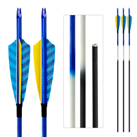 Flèches de tir à l'arc Reegox ID6.2mm en carbone pur avec pointes en acier, plumes de dinde naturelles de 4 pouces, équipement de chasse pour arc recurve