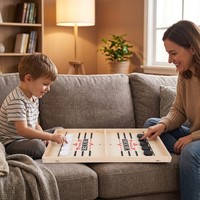 Jeu de fléchettes rapides en bois de qualité supérieure, jeu de table de hockey de table rapide pour les fêtes en famille, les enfants et les adultes