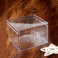 Boîte d'emballage pour gâteau tiramisu, pâtisserie occidentale en mousse, 9,5*9,5*6 cm, 440 ml, boîte de rangement alimentaire jetable en plastique transparent