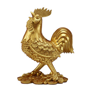 Figura de Gallo de Latón Copper World, Hecha a Mano, Forma de Animal Dorado, Decoración de Escritorio de Oficina, Regalo de Año Nuevo Chino - Product Image 4